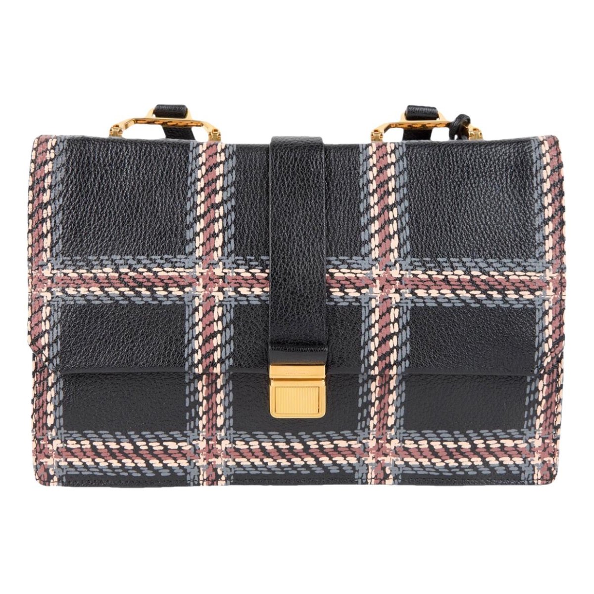 Madras leather handbag