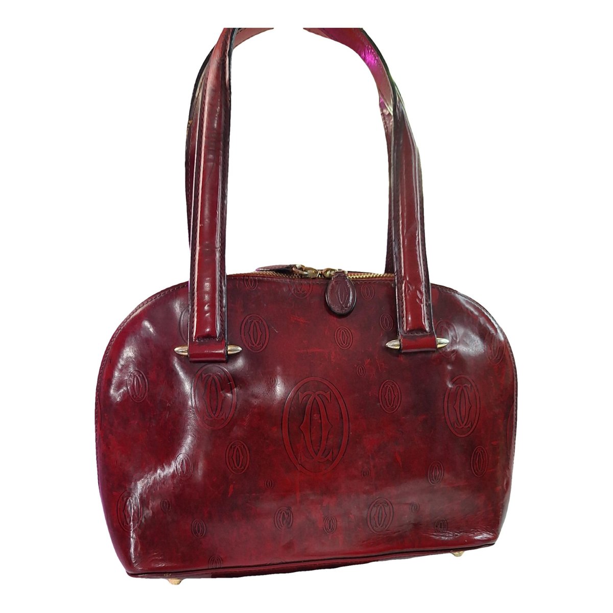Patent leather handbag