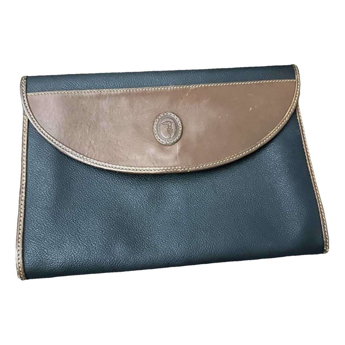 Leather clutch bag