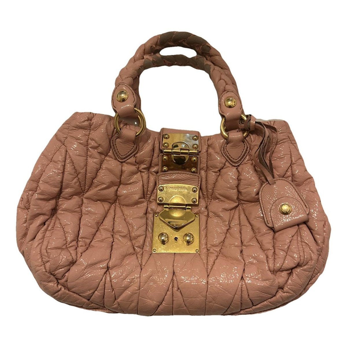 Coffer leather handbag