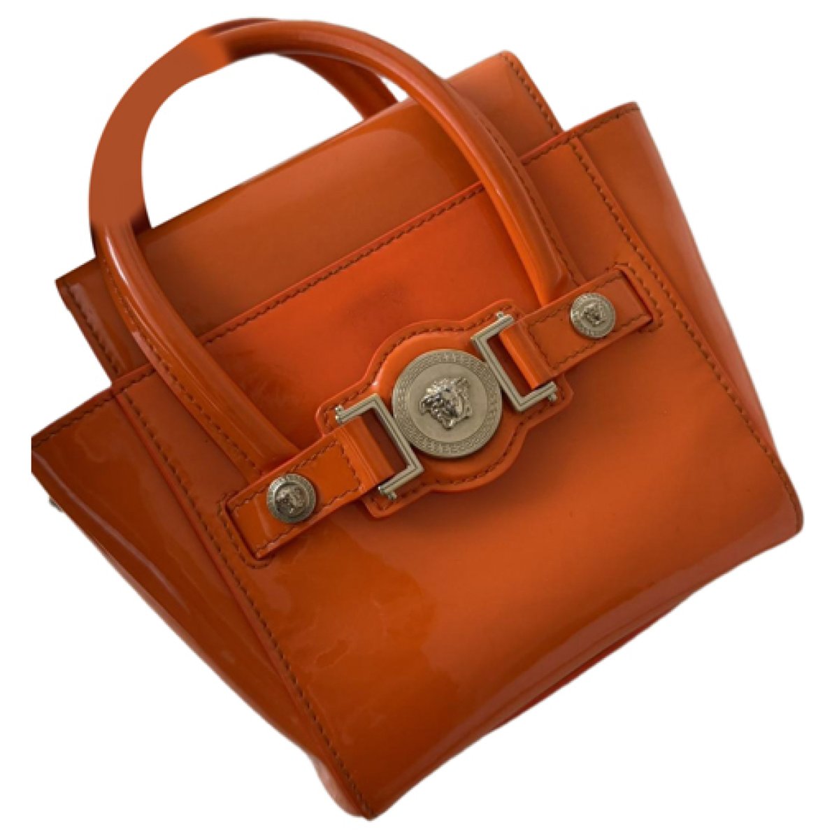 Patent leather handbag