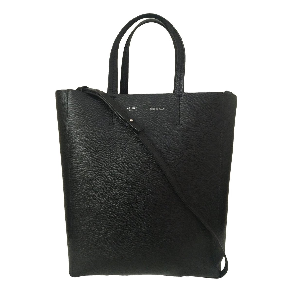 Cabas Vertical leather tote