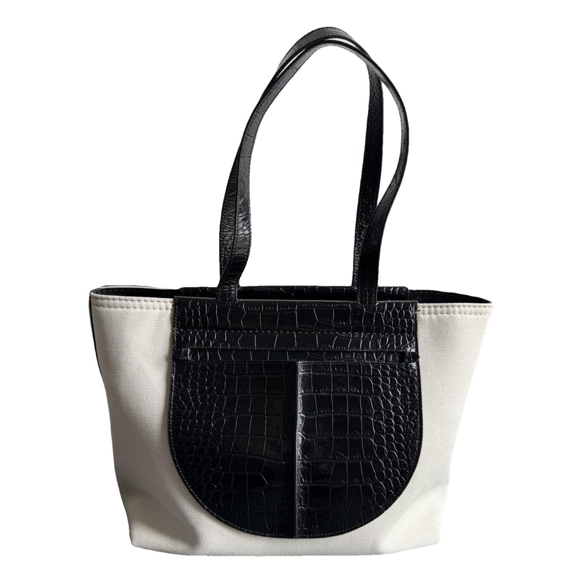 Shopping Media leather tote
