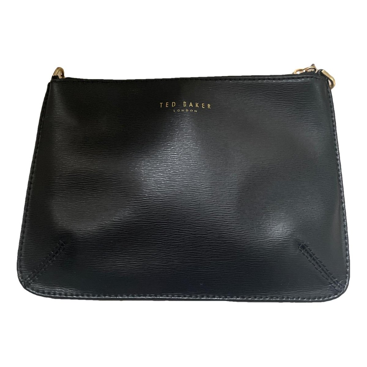 Leather clutch bag