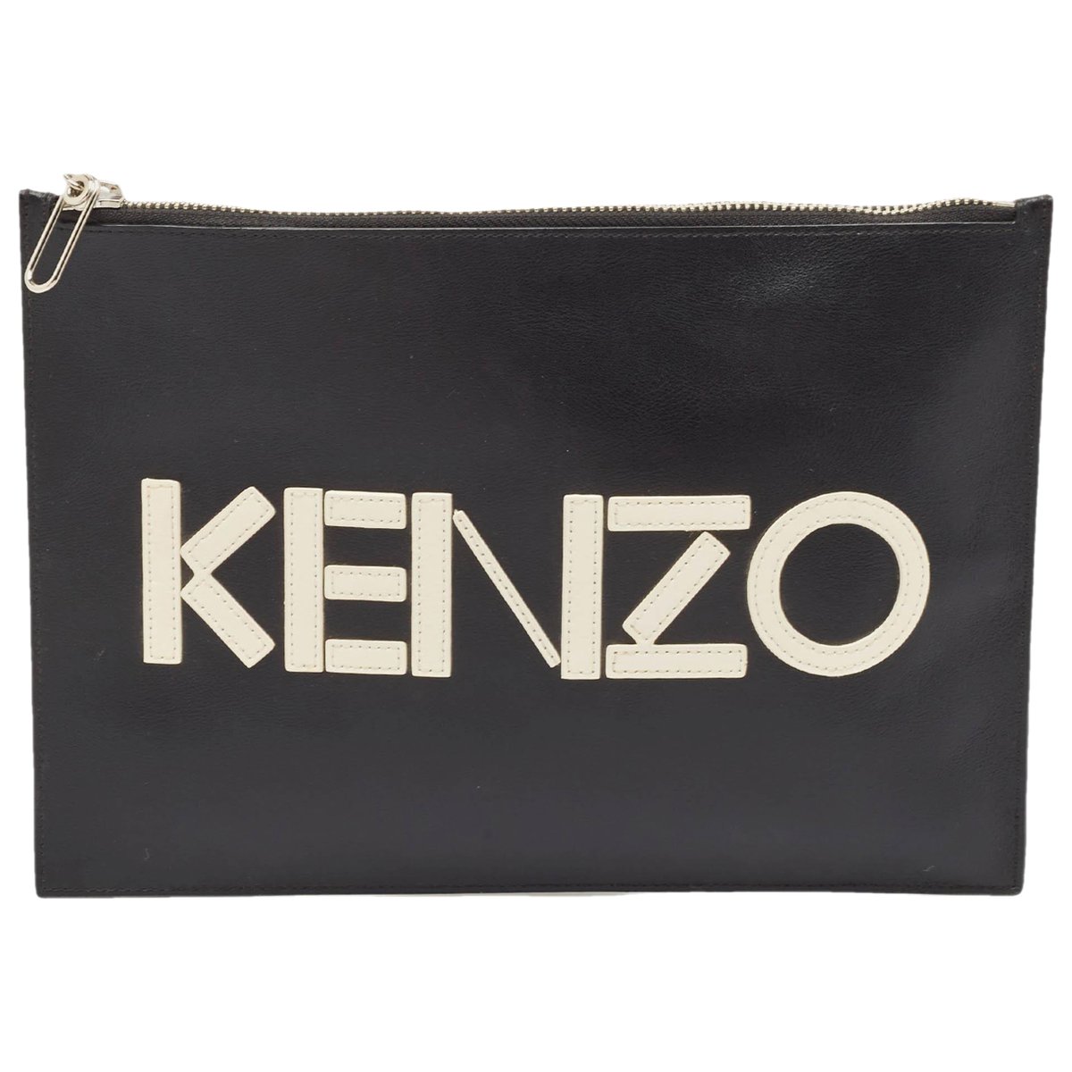 Leather clutch bag