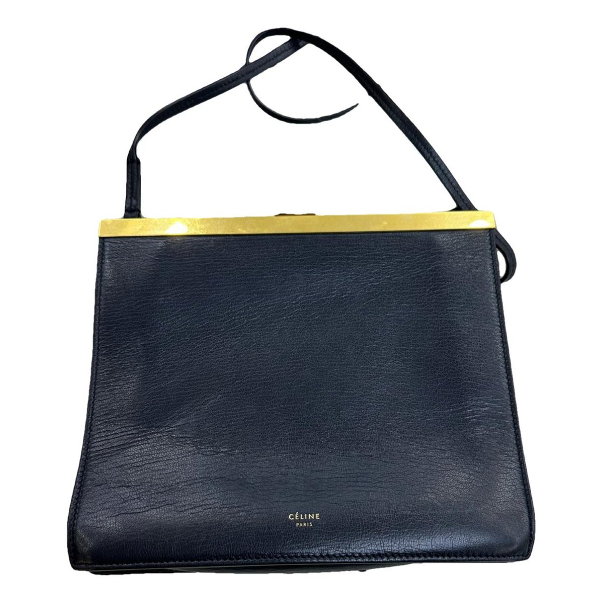 Clasp leather crossbody bag