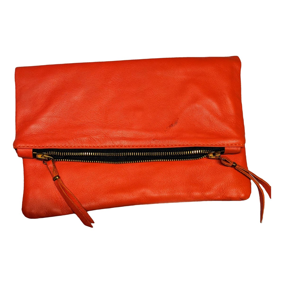 Leather clutch bag