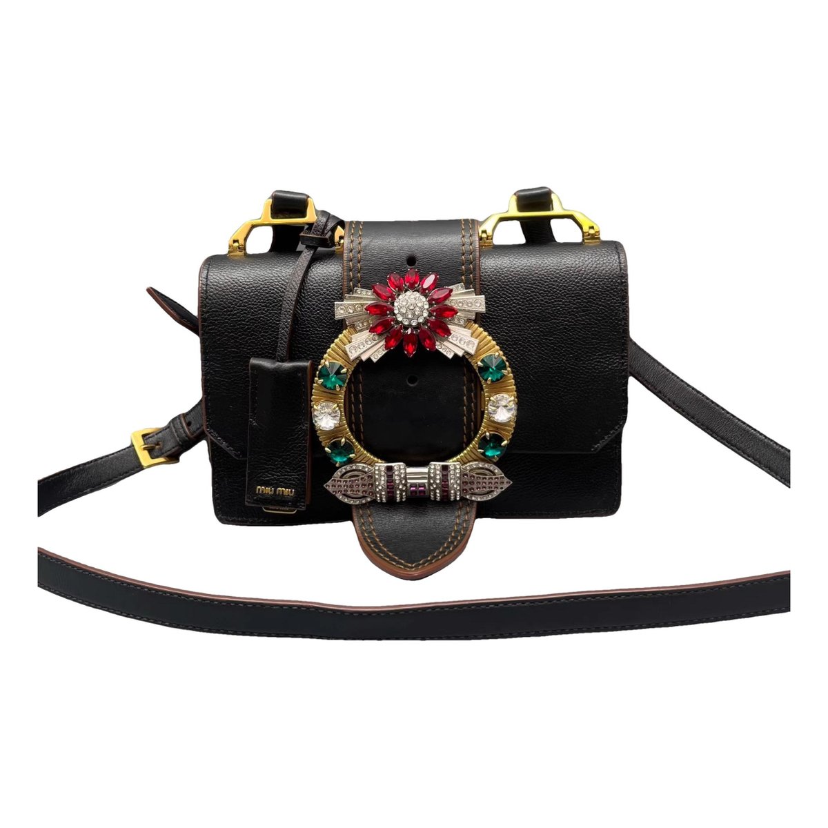 Miu Lady leather handbag