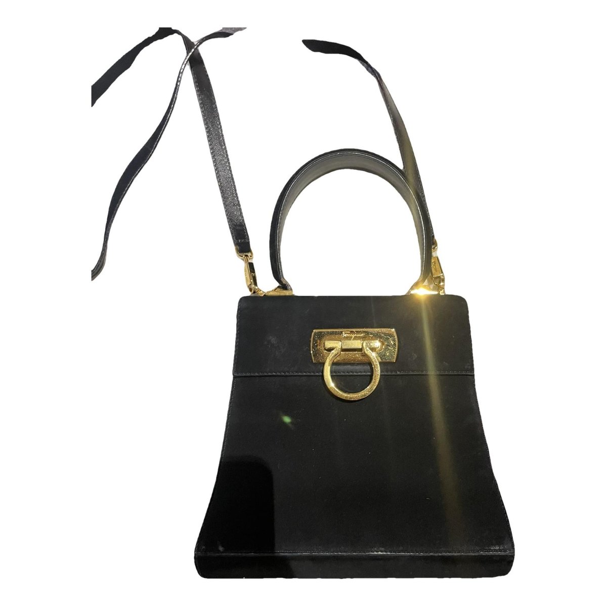 Iconic Top Handle velvet handbag
