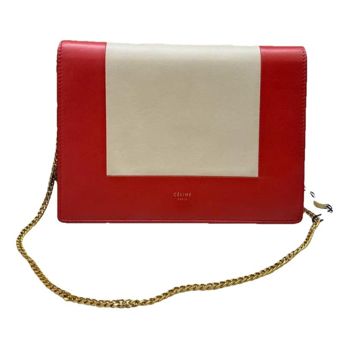 Frame leather handbag