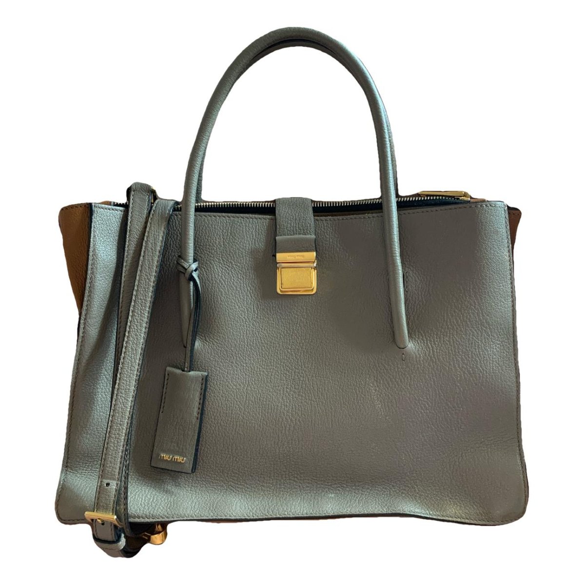 Madras leather handbag