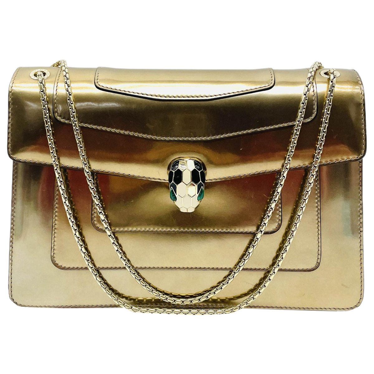 Serpenti leather handbag
