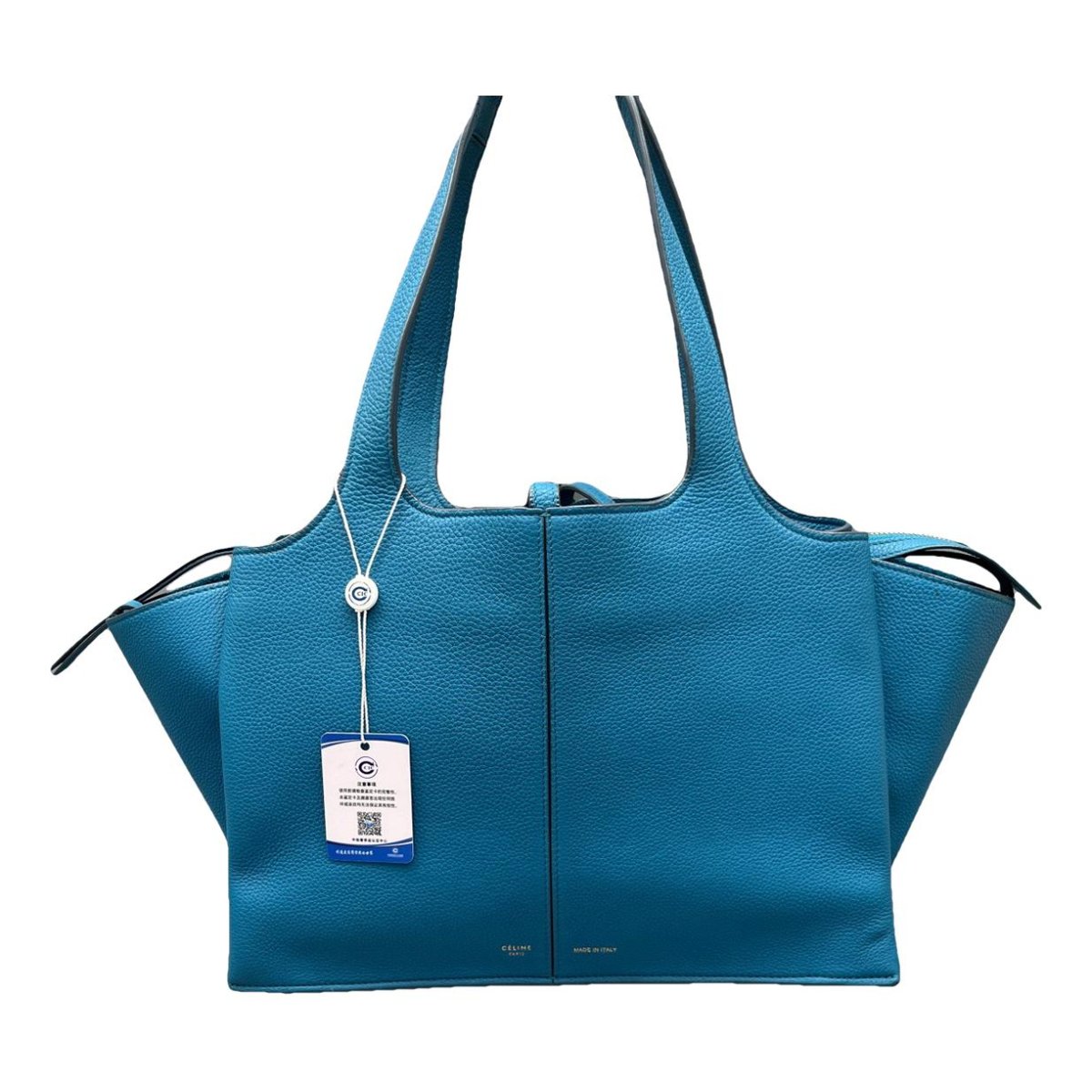 Tri-Fold leather handbag