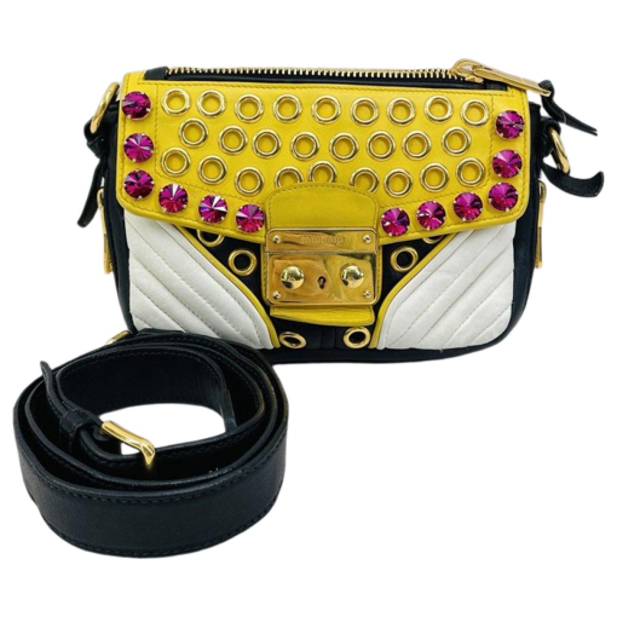 Miu Confidential leather crossbody bag