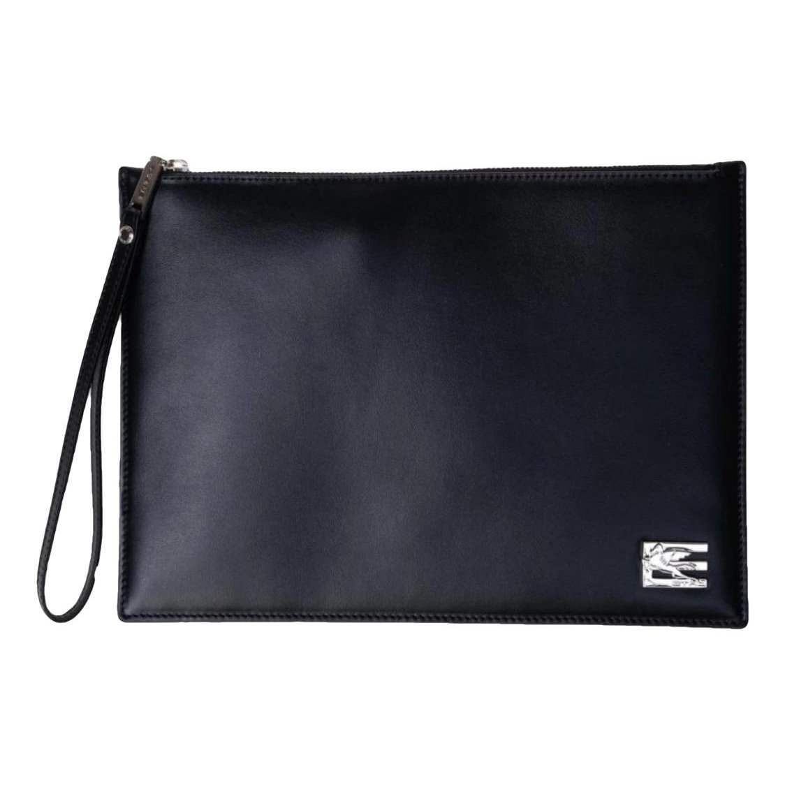 Leather clutch bag