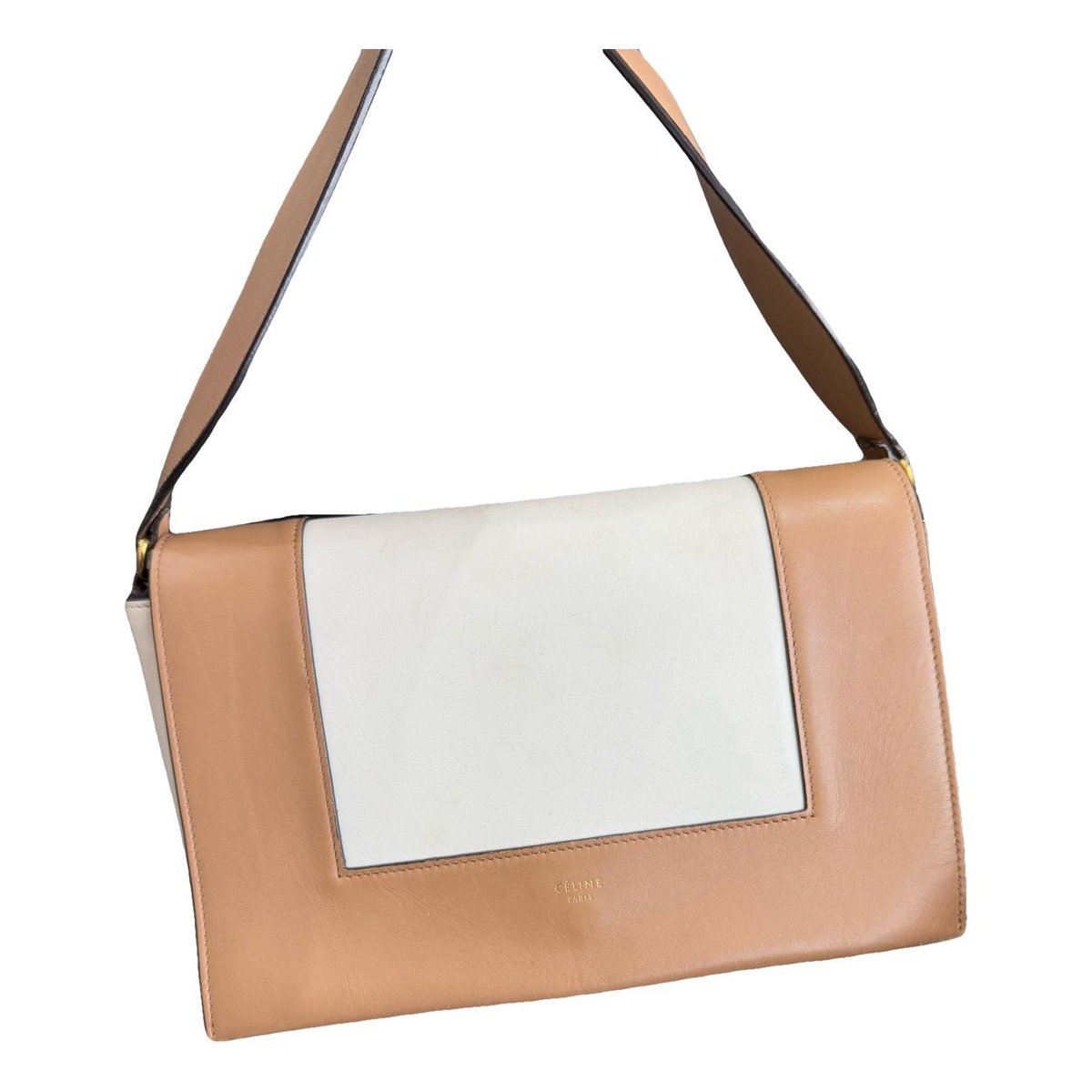 Frame leather handbag