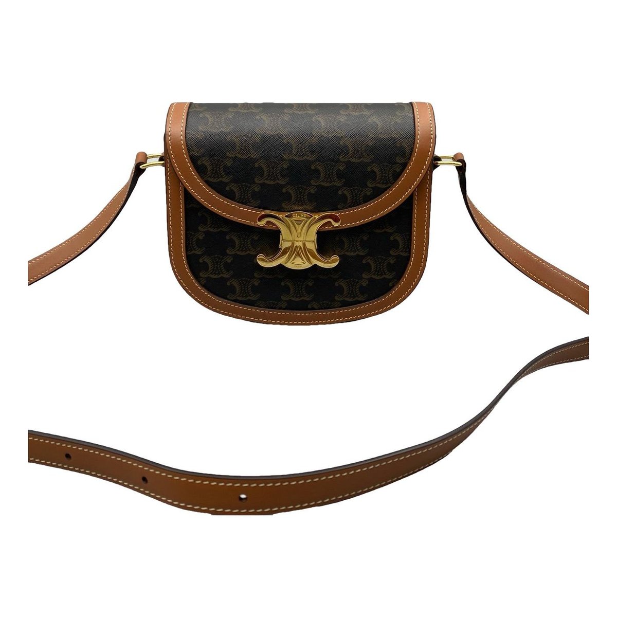 Triomphe vinyl crossbody bag