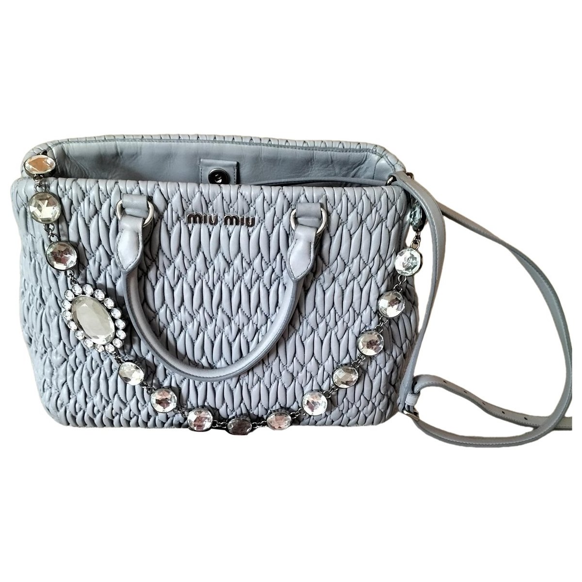 Matelassé leather tote