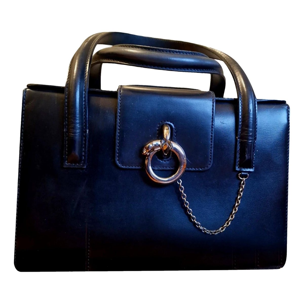 Panthère leather handbag
