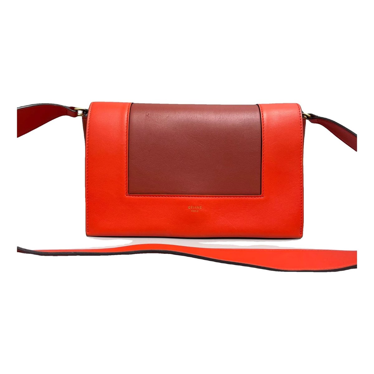 Frame leather handbag