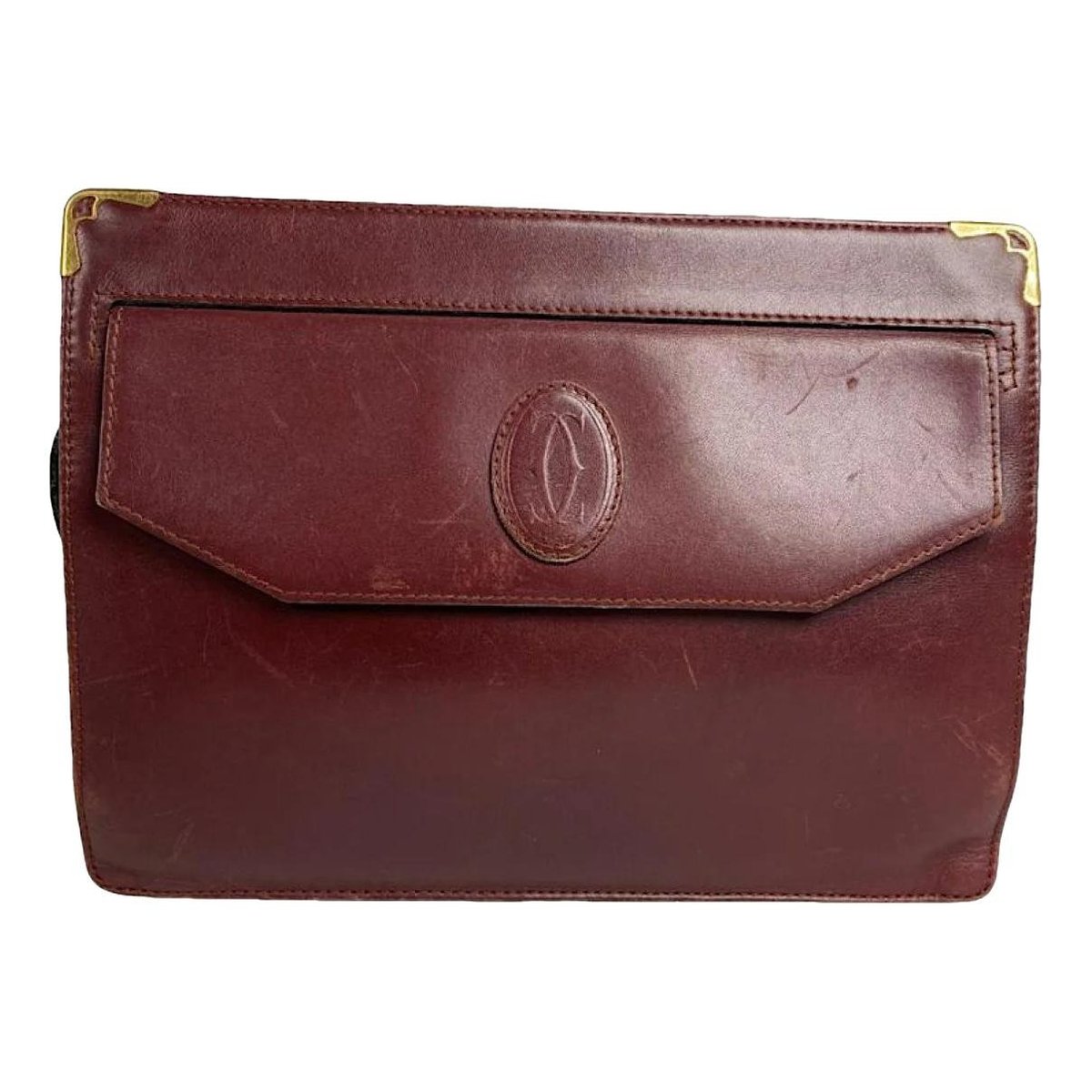 C patent leather clutch bag