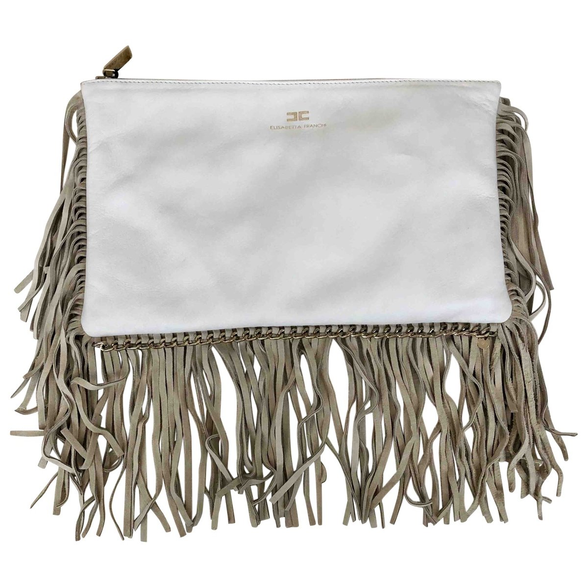 Leather clutch bag