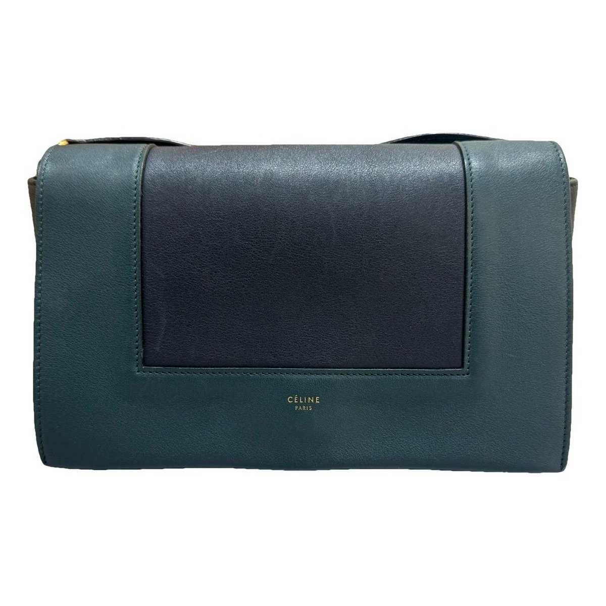 Frame leather handbag