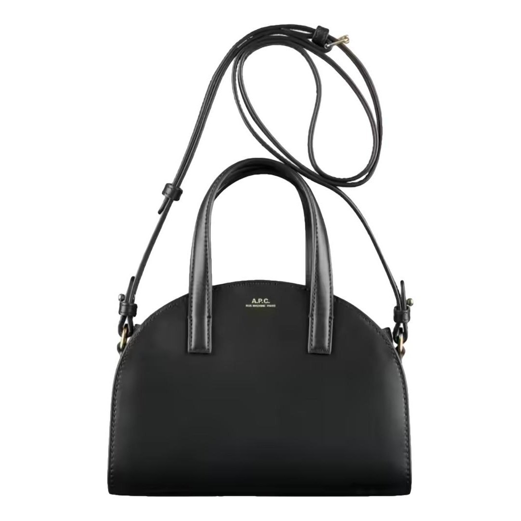 Demi-lune leather tote