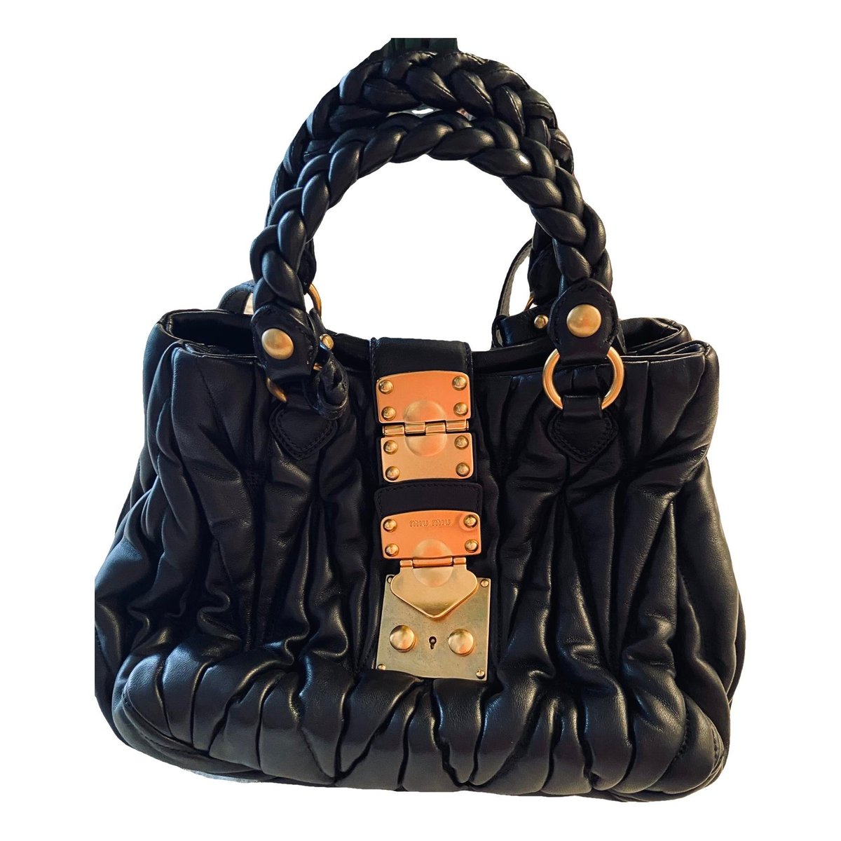 Coffer leather crossbody bag
