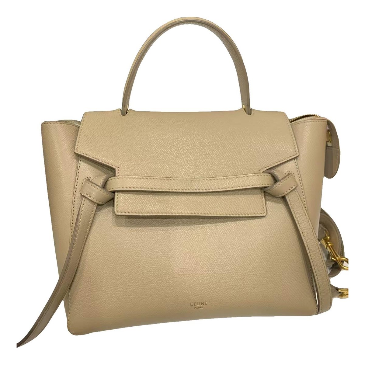 Belt leather handbag