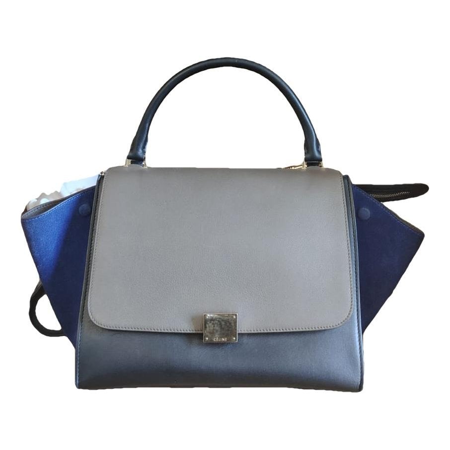 Trapèze leather handbag