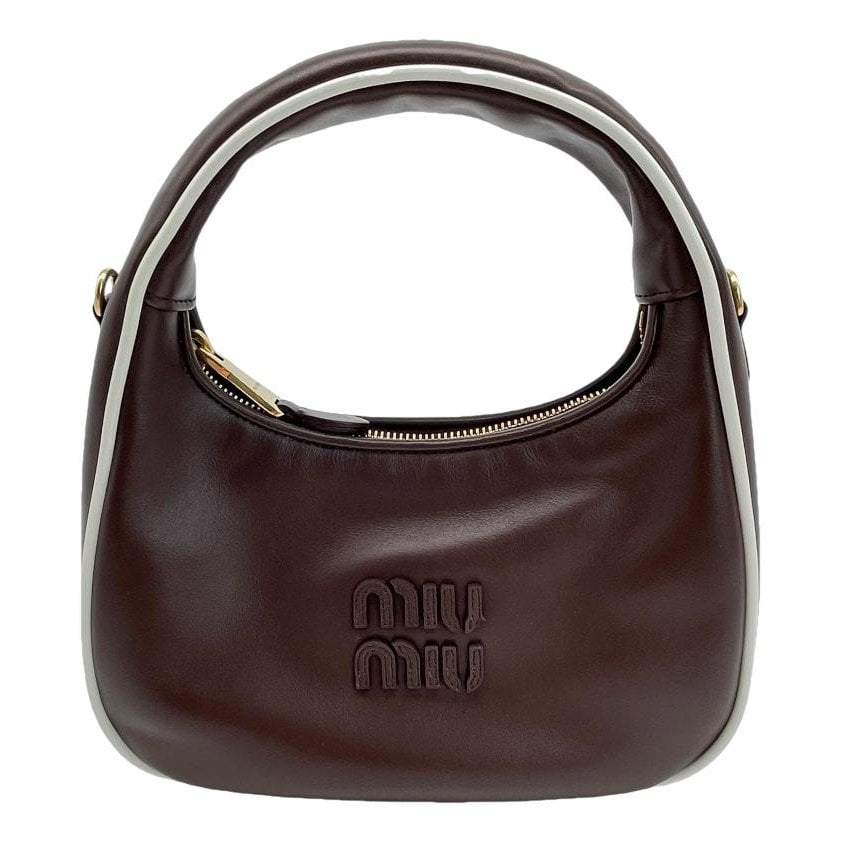 Miu Wander leather crossbody bag