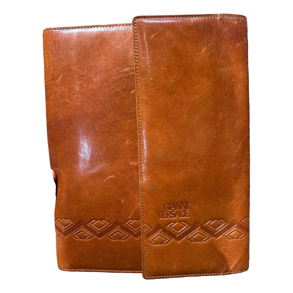 Leather clutch bag