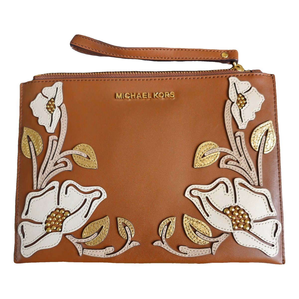 Leather clutch bag