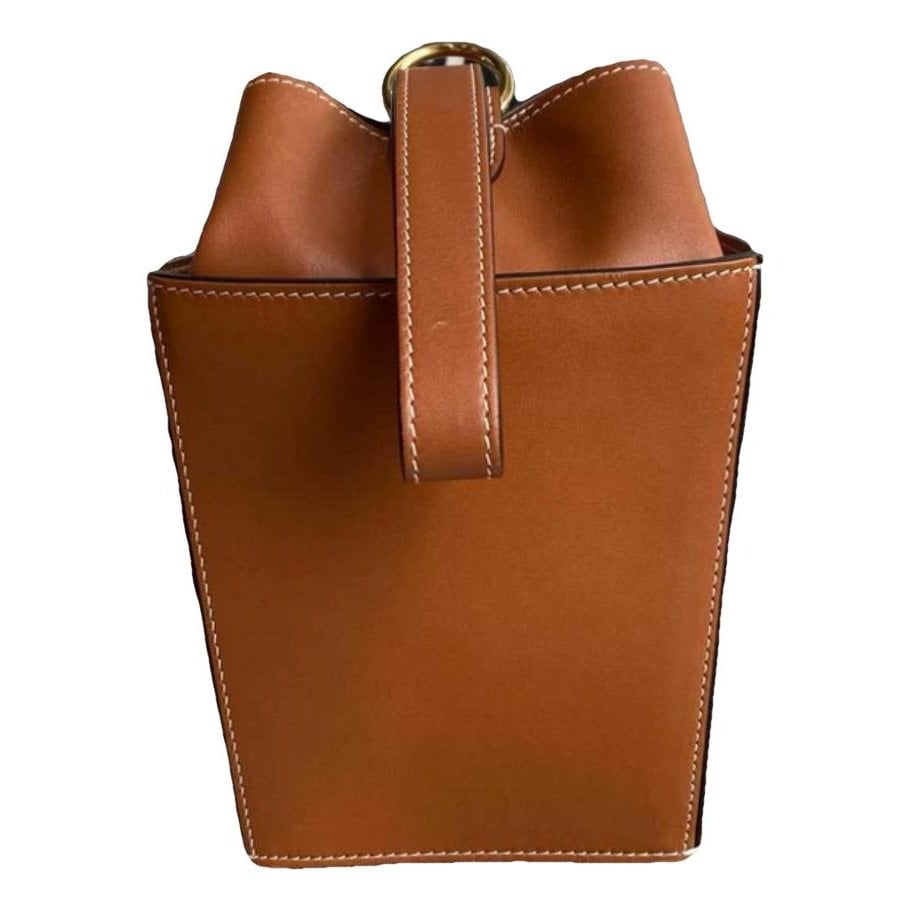 Clasp box leather handbag