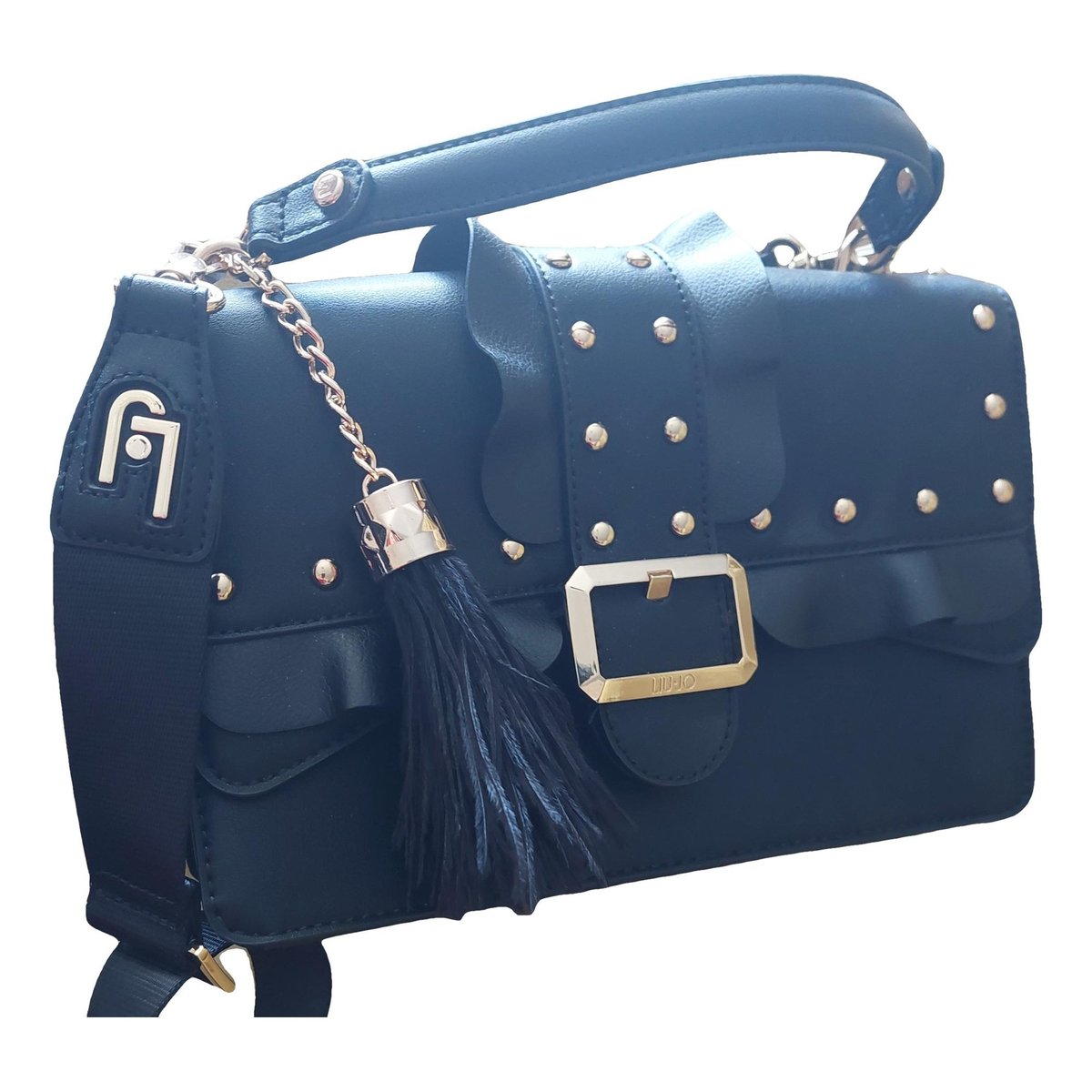 Leather clutch bag