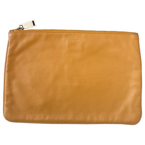 Leather clutch bag