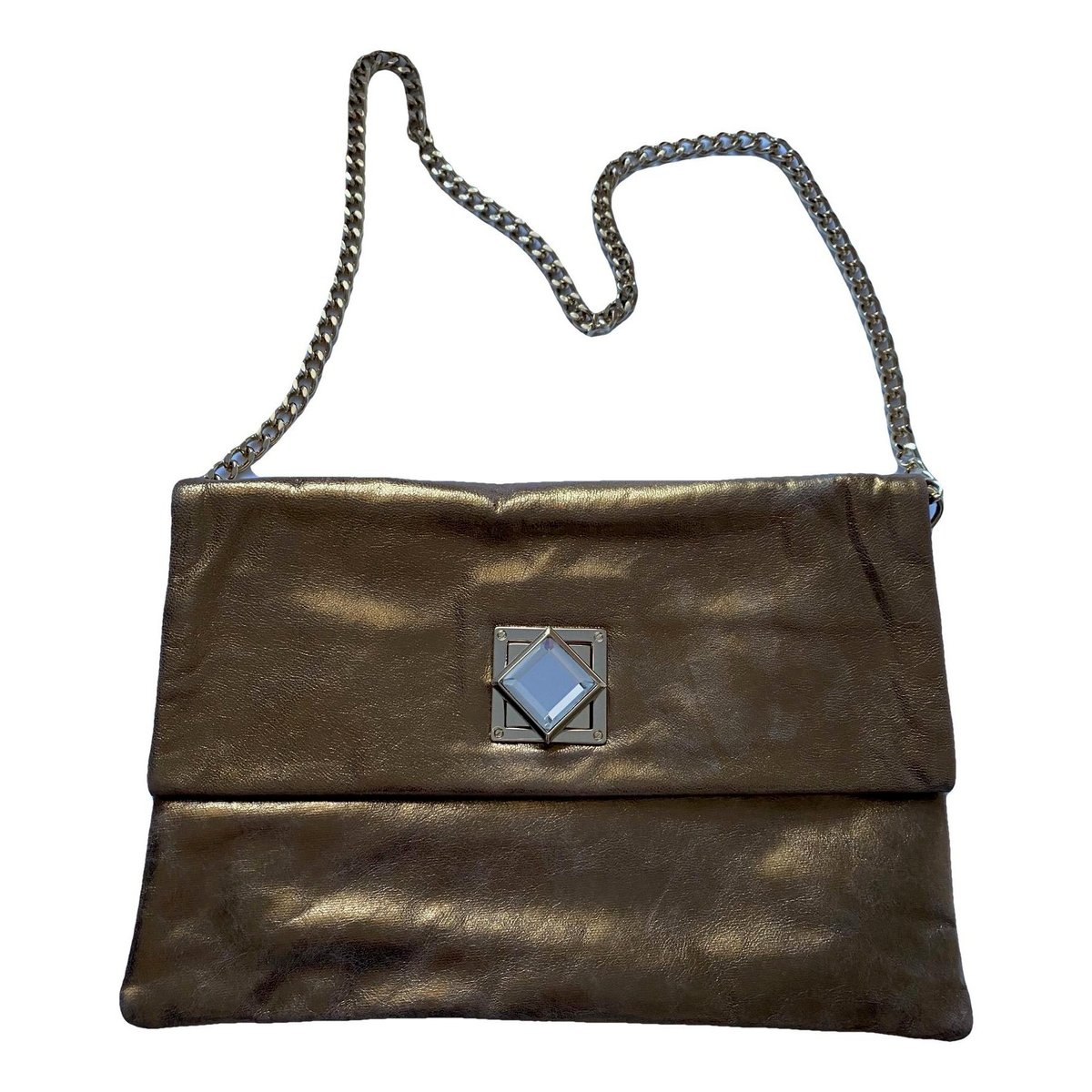 Leather clutch bag