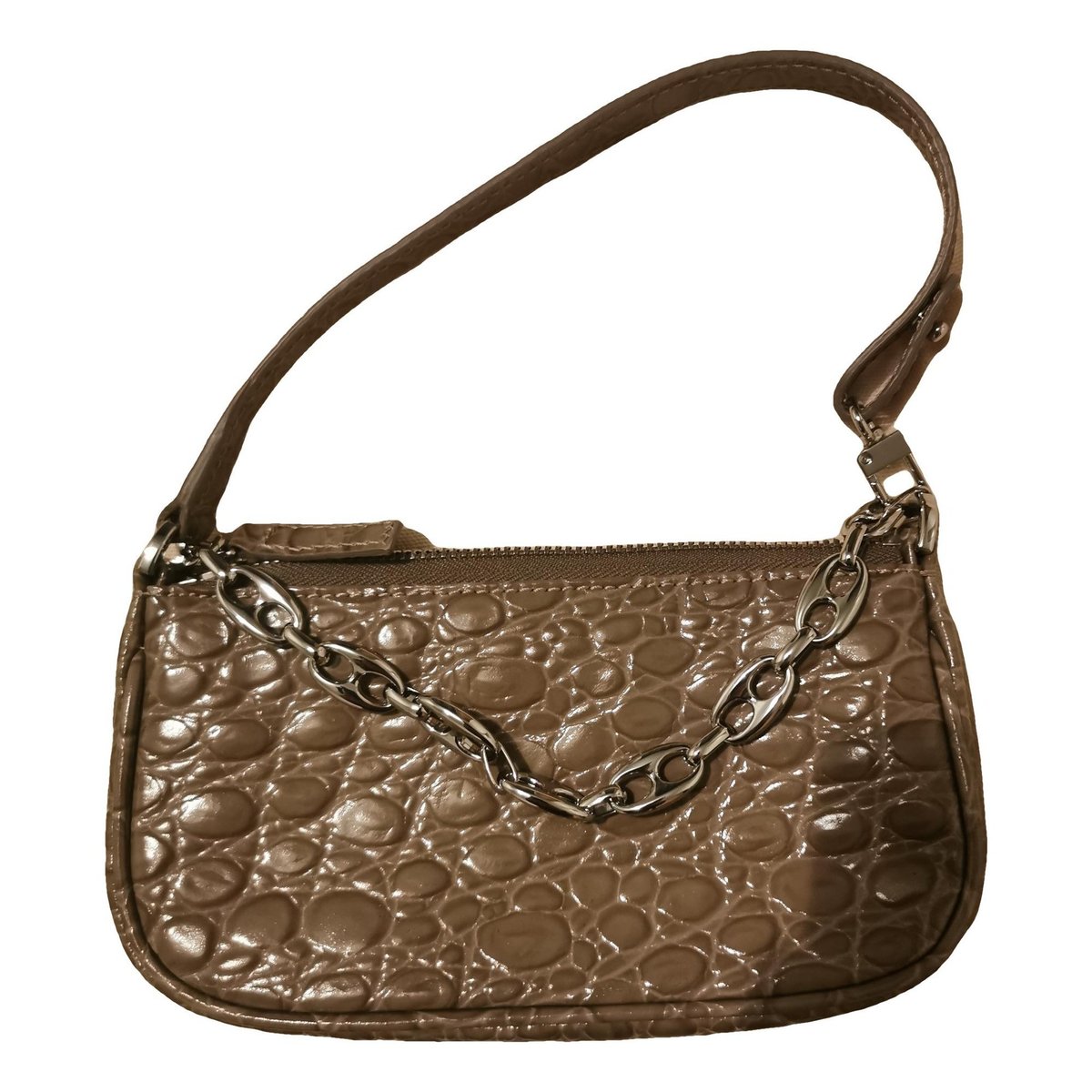 Mini leather clutch bag