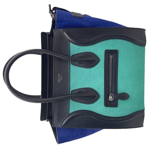 Luggage pony-style calfskin handbag