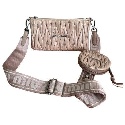 Miu Wander leather crossbody bag