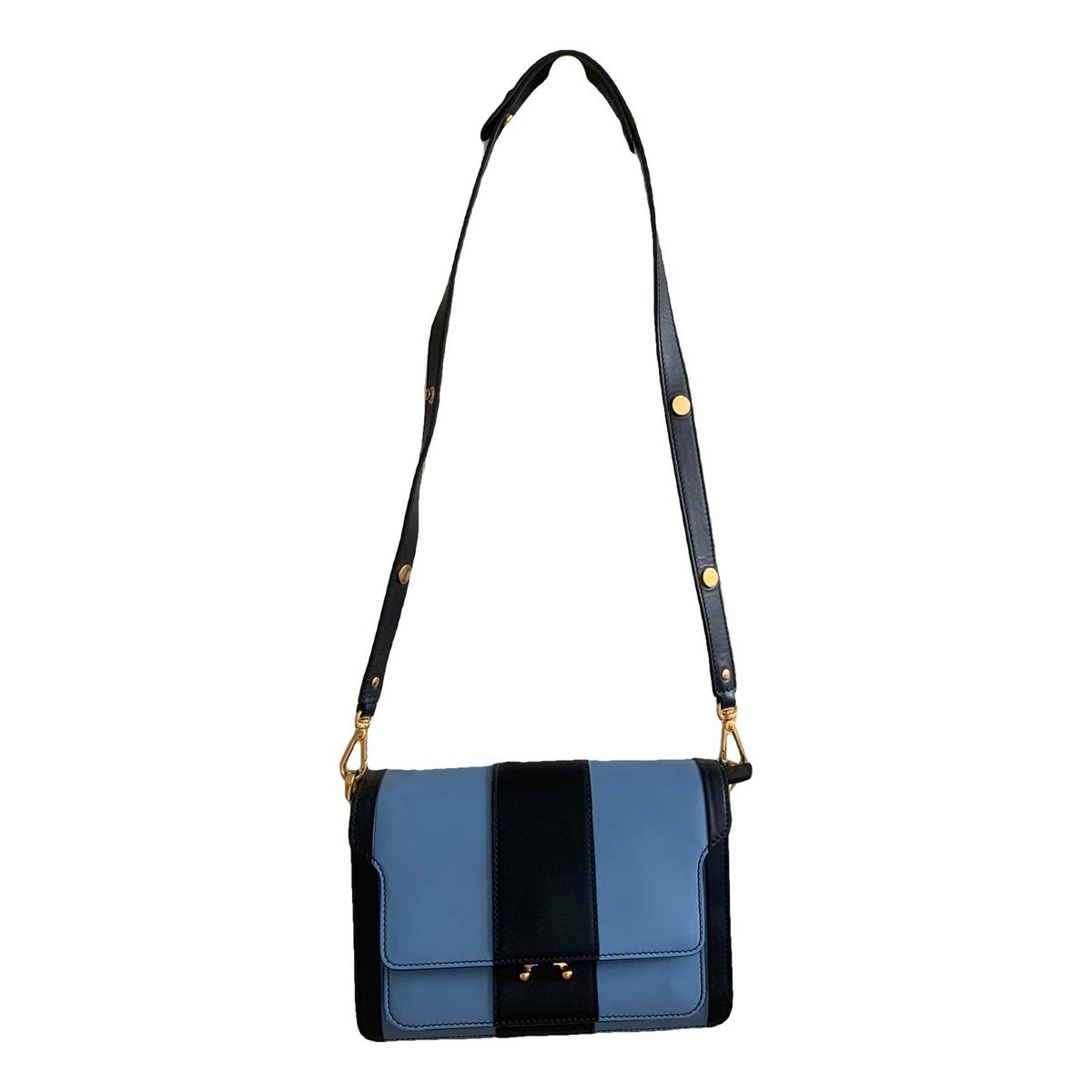 Trunk leather crossbody bag