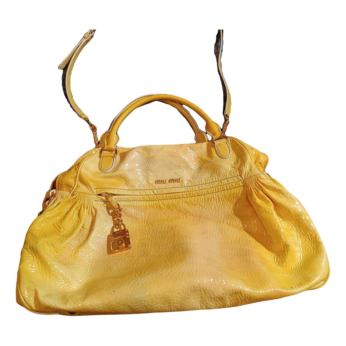 Vitello patent leather tote