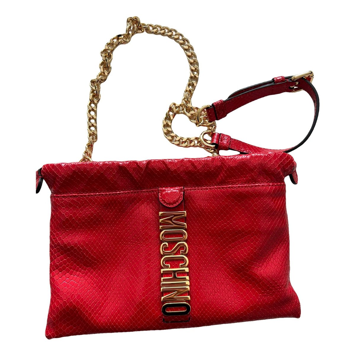 Leather clutch bag