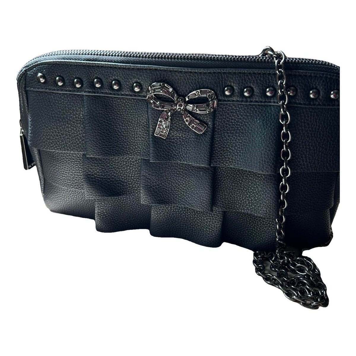 Vegan leather clutch bag