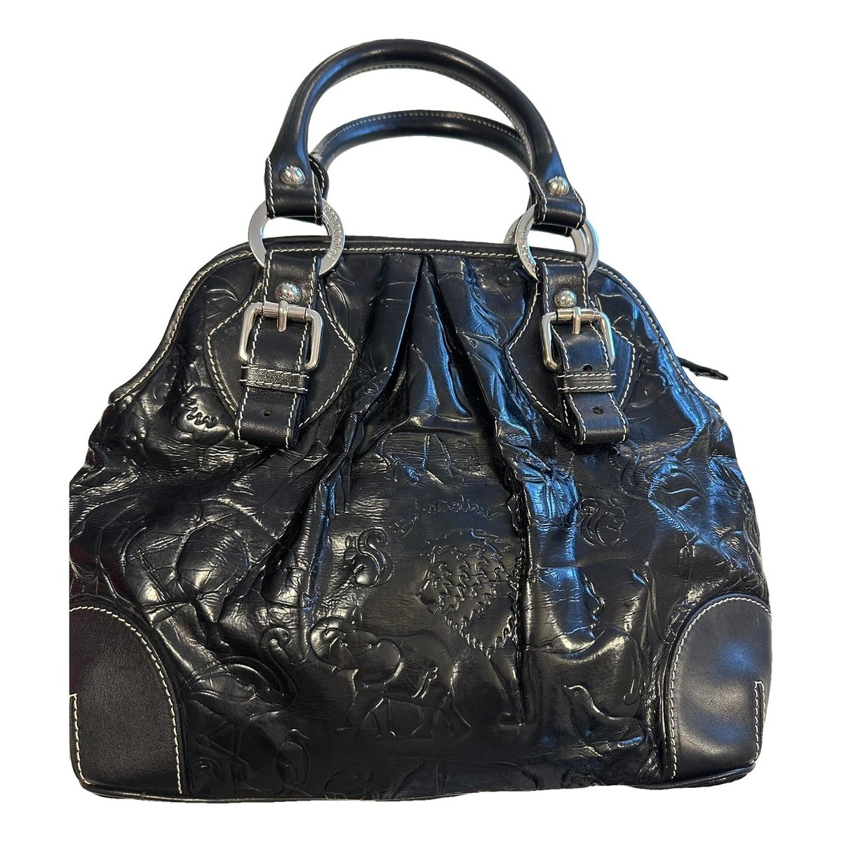 Patent leather handbag