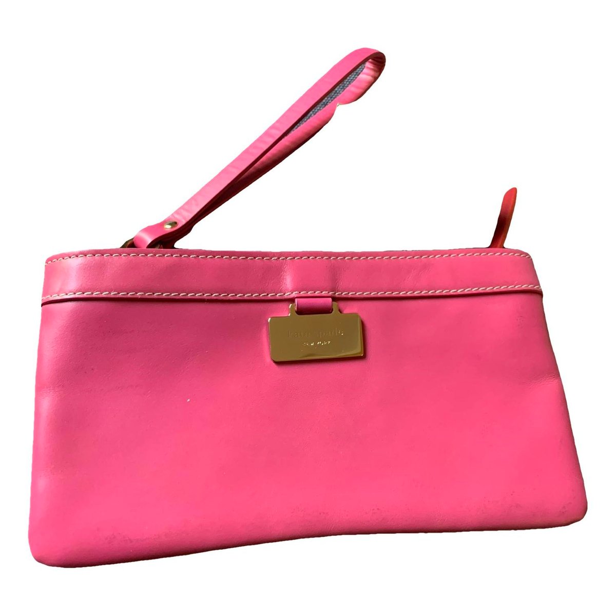 Leather clutch bag