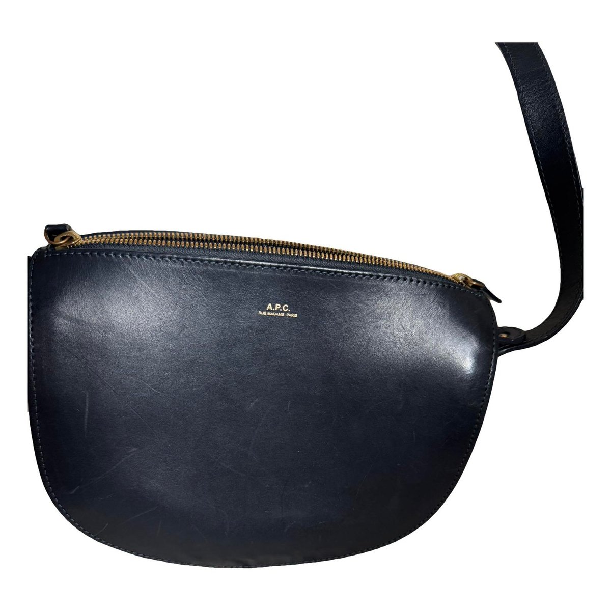 Demi-lune leather bag