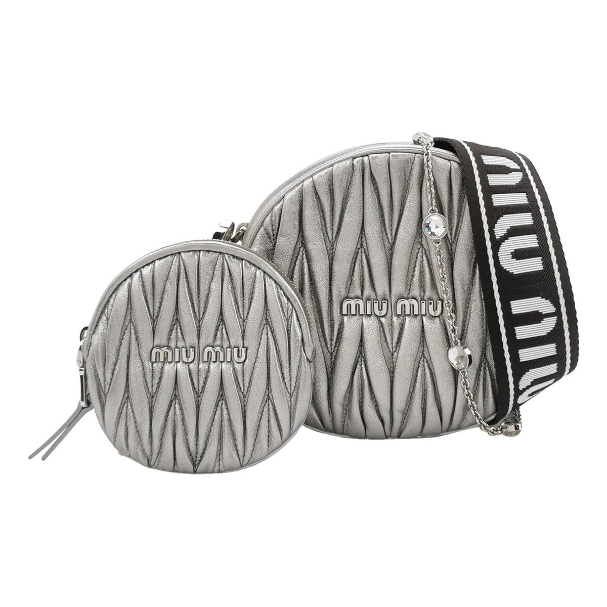 Matelassé leather crossbody bag