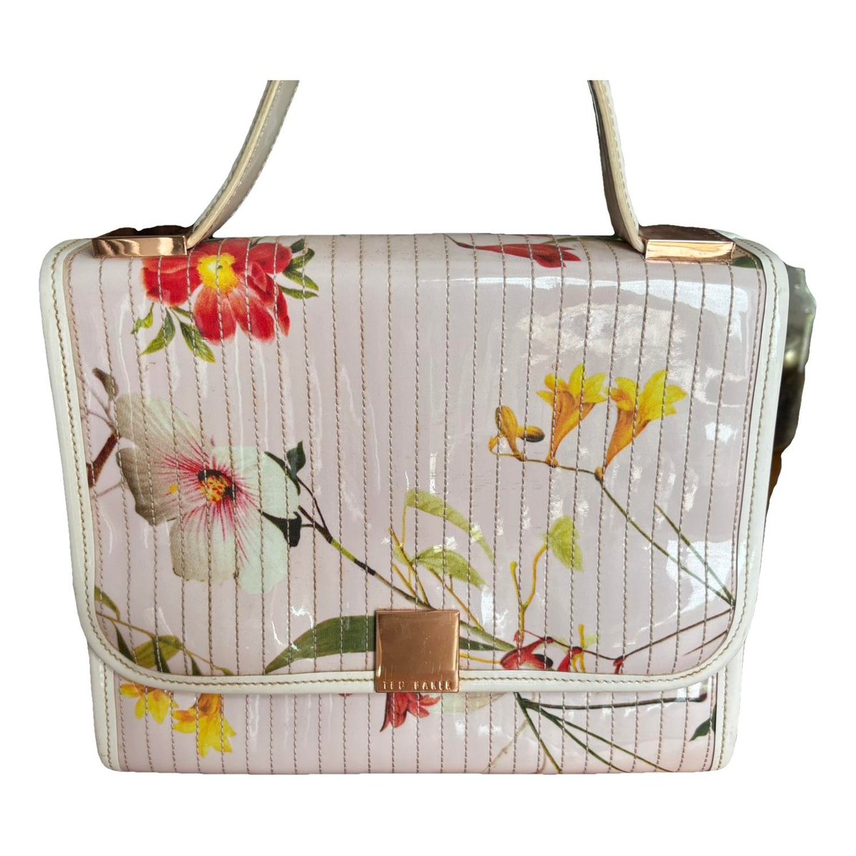 Patent leather handbag